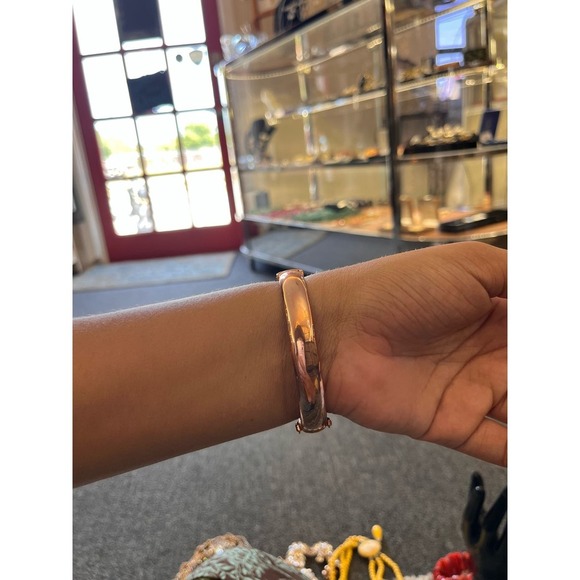 Italian Bronze Cuff Bracelet - Picture 6 of 7